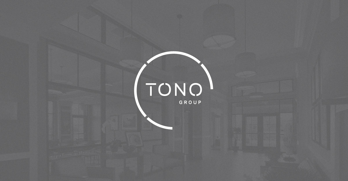 TONO Group White Logo with Gray Background TONO Group white logo with gray background