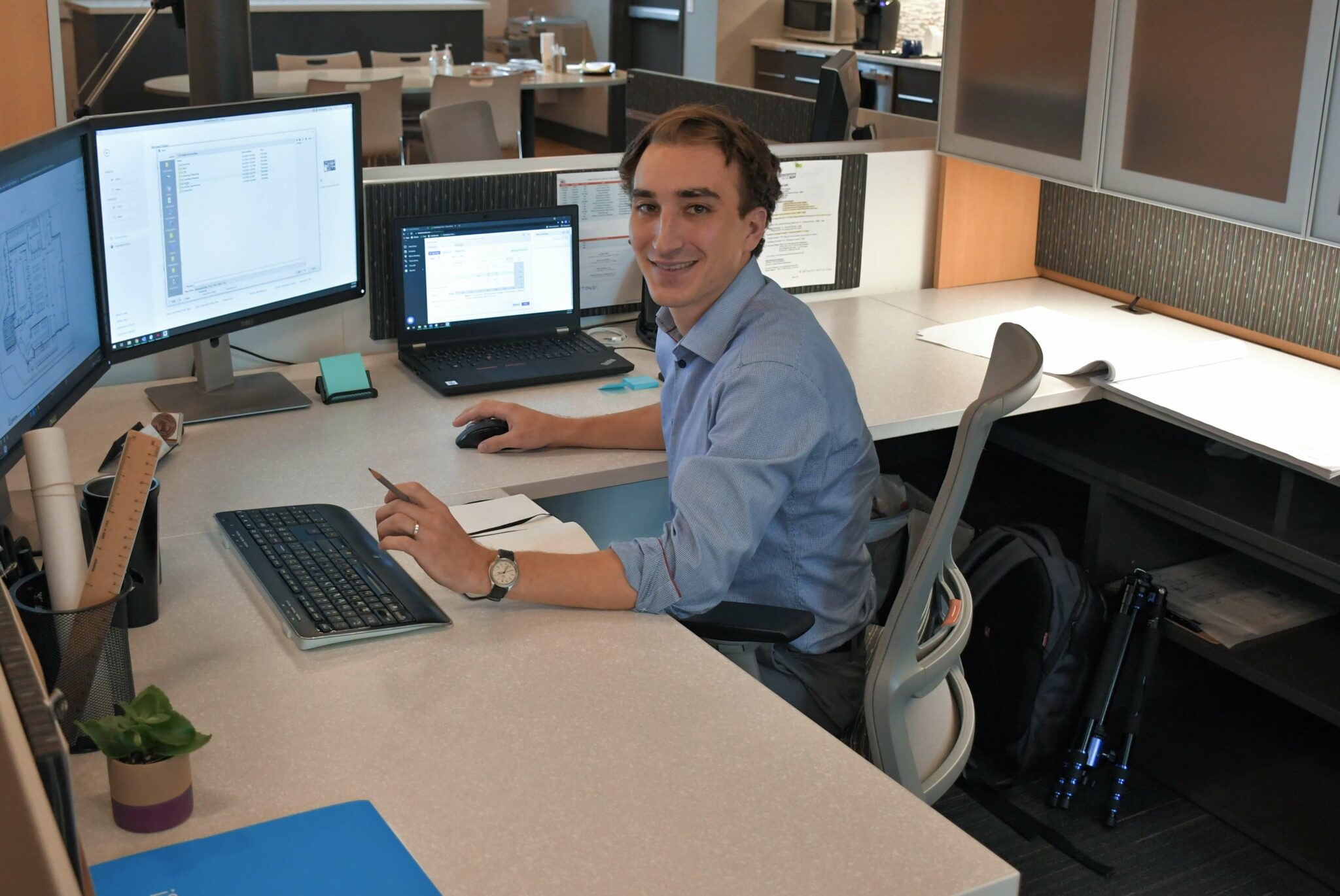 Drew Hohenwarter at Workstation Drew Hohenwarter at workstation