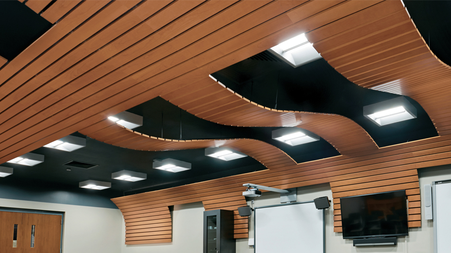 LVC Music Lab acoustic based ceilings