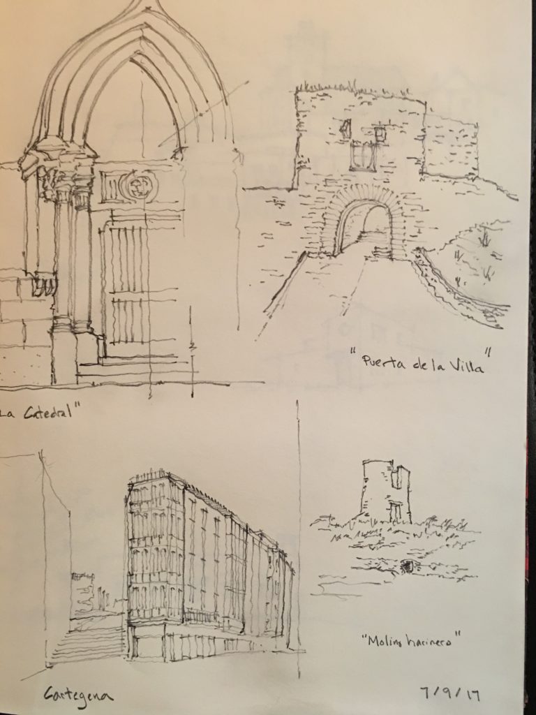 Hunter Johnson Sketches of Cartegena Hunter Johnson sketches of Cartegena